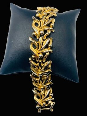 Ornate Vintage Tortolani Open Work Bracelet